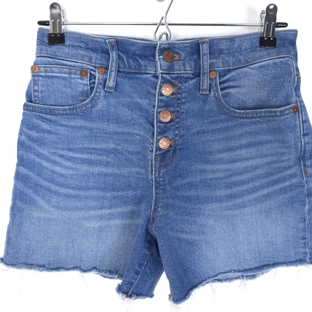 Madewell High Rise Button Denim Shorts size 25
